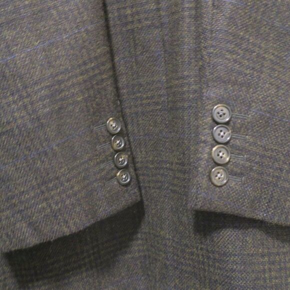 ERMENEGILDO ZEGNA CHECK PLAID SPORTS COAT SILK CASHMERE BLAZER  XL 42R JCKT SWIS - Picture 9 of 15